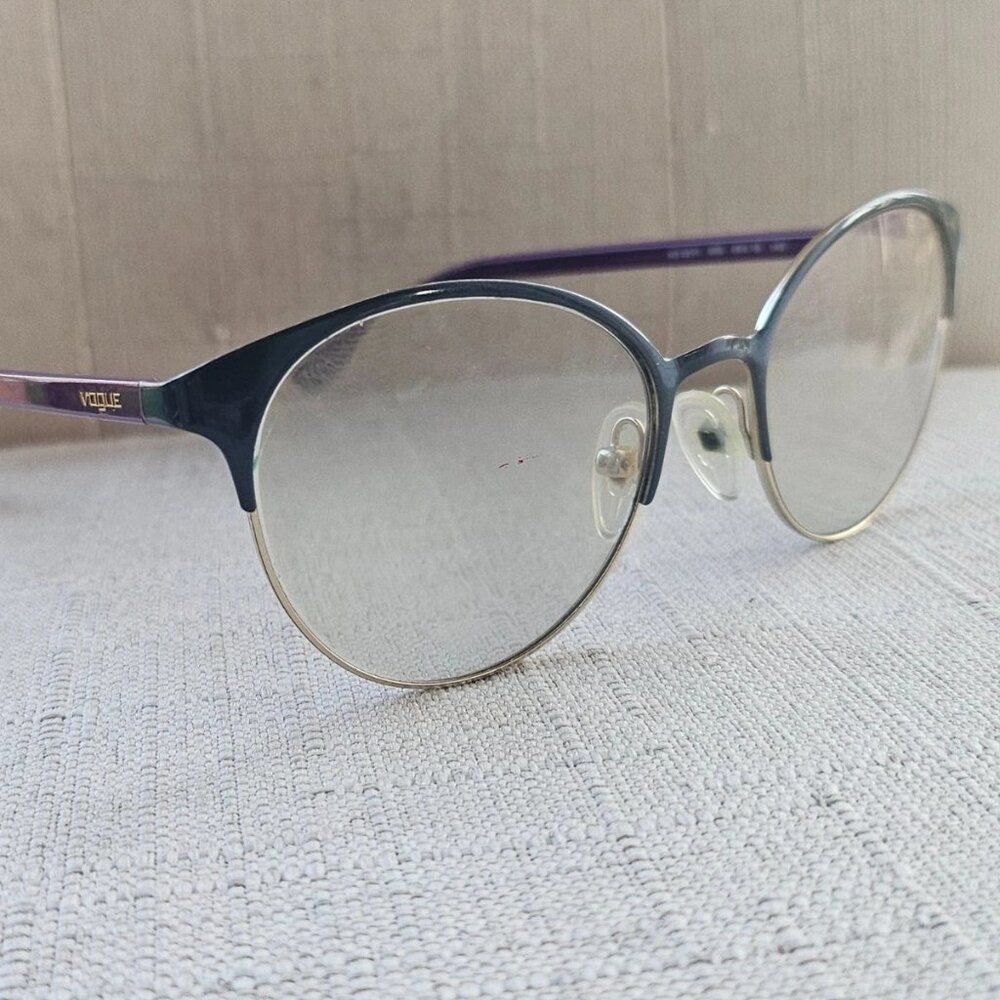 Vogue Eyewear Women Eyeglasses Frame VO4011 Black/Gold Purple Temple Glasses